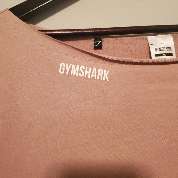 Gymshark Women's Long Sleeve Mauve Wide Neck Cut Out Workout Top Size XS - Picture 5 of 13